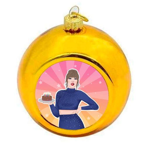 Swiftie - colourful christmas bauble by Loren Grosvenor