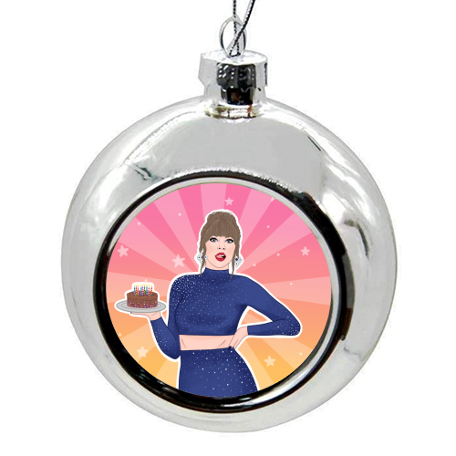Swiftie - colourful christmas bauble by Loren Grosvenor