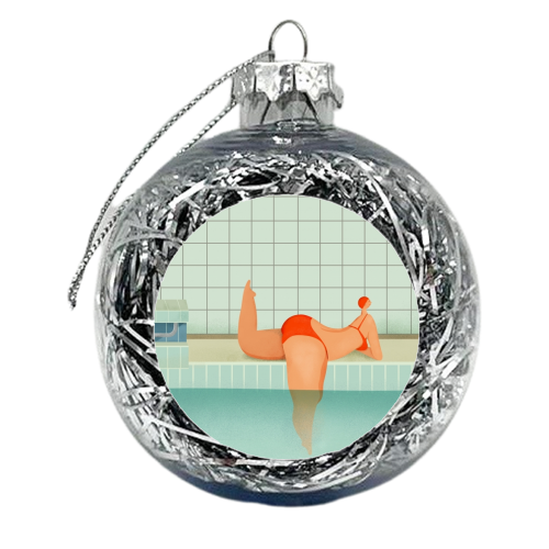 swimmer - xmas bauble by Fatpings_studio