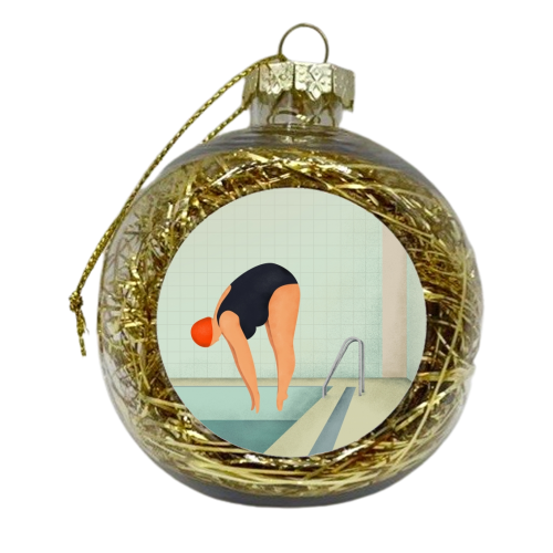 swimmers - xmas bauble by Fatpings_studio