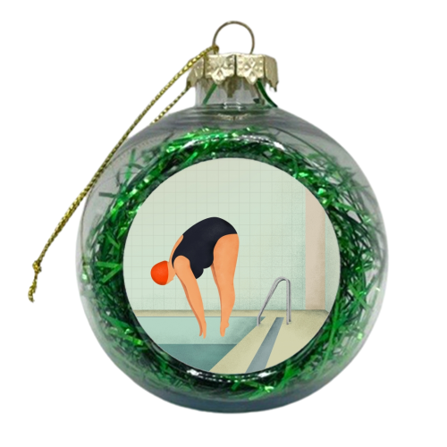 swimmers - xmas bauble by Fatpings_studio
