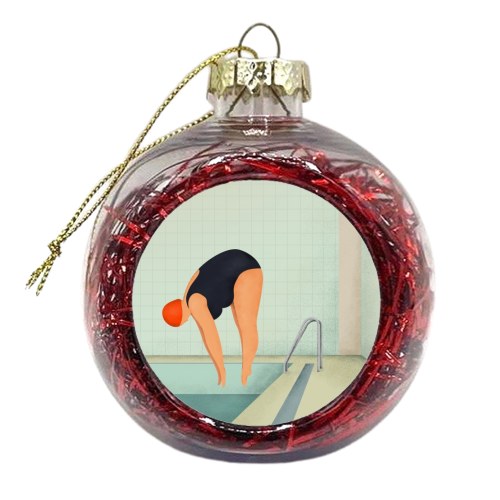 swimmers - xmas bauble by Fatpings_studio