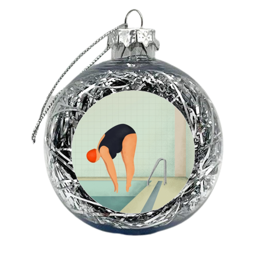 swimmers - xmas bauble by Fatpings_studio