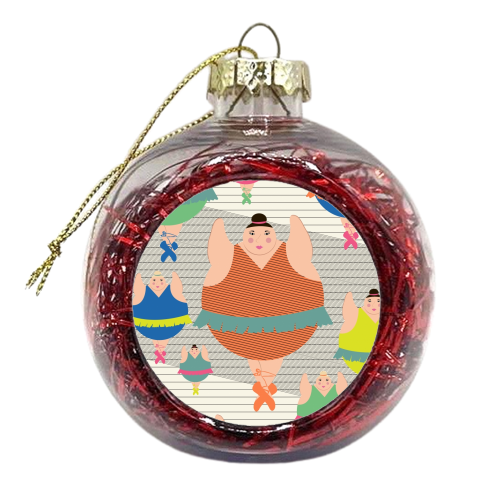 Synchronised Neon Ballerinas - xmas bauble by MariaKritzas