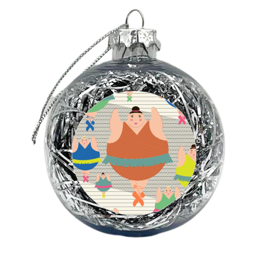 Synchronised Neon Ballerinas - xmas bauble by MariaKritzas