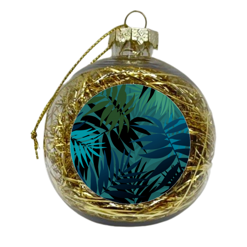 T. Palm leaves - xmas bauble by Dessiree Perez