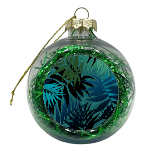 T. Palm leaves - xmas bauble by Dessiree Perez