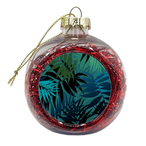T. Palm leaves - xmas bauble by Dessiree Perez