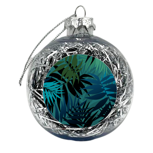 T. Palm leaves - xmas bauble by Dessiree Perez