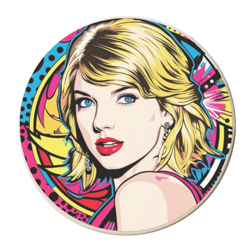 T Pop Art - personalised beer coaster by Faith Mercer