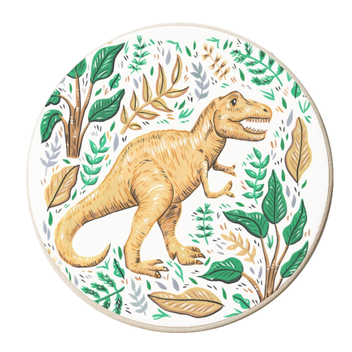 T-Rex - personalised beer coaster by Amy Harwood