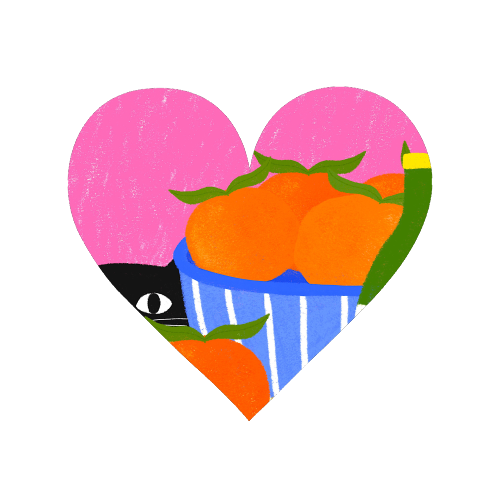 Table and Oranges Cat - Magnet by The Paper Tail