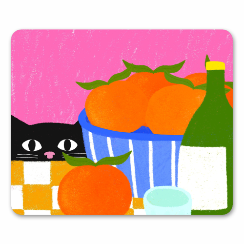 Table and Oranges Cat - mouse mat by The Paper Tail