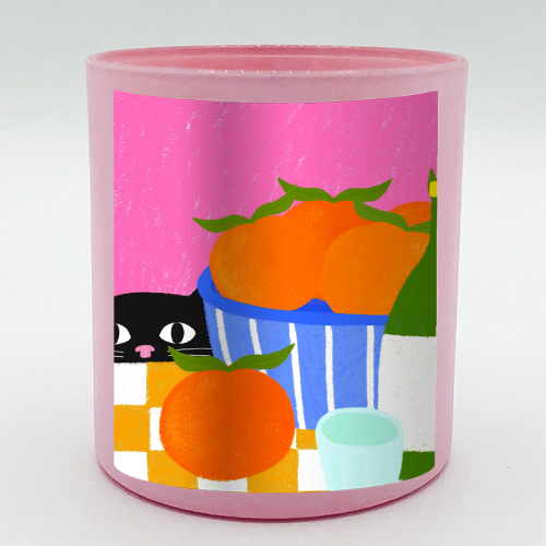 Table and Oranges Cat - scented candle by The Paper Tail