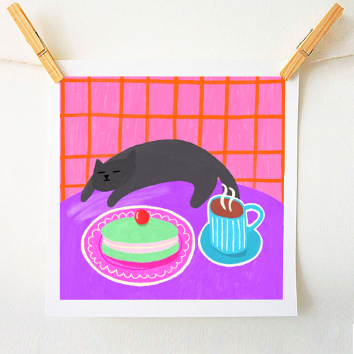 Table Naps - A1 - A4 art print by The Paper Tail