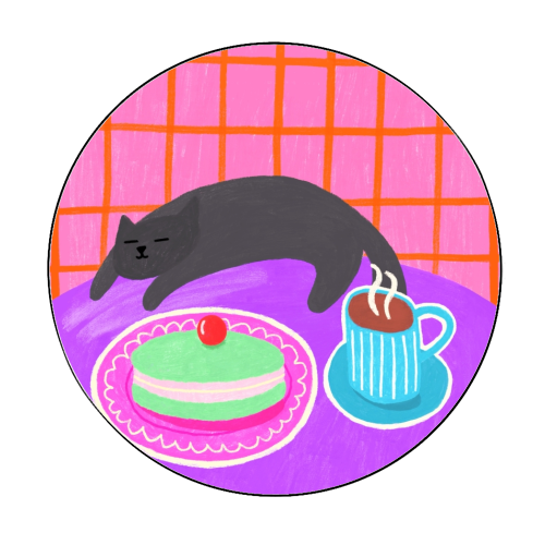 Table Naps - Circle Sticker by The Paper Tail