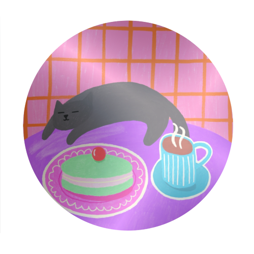 Table Naps - Circle Sticker by The Paper Tail