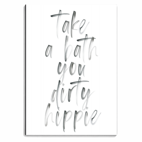 Take A Bath You Dirty Hippie Watercolor - personalised A4, A5, A6 notebook by Toni Scott