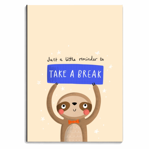 Take a break cute sloth character - personalised A4, A5, A6 notebook by Jessica Moorhouse