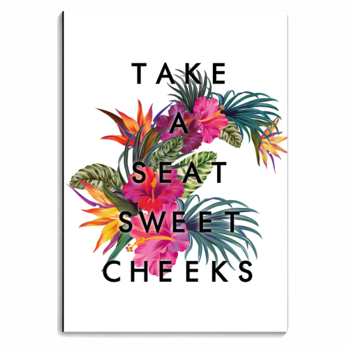 Take A Seat Sweet Cheeks - personalised A4, A5, A6 notebook by Kind of Simple Designs