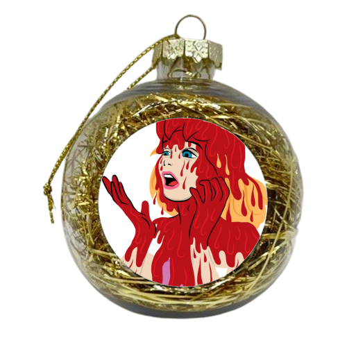Take Cinderella to the prom. I dare you! - xmas bauble by ainsley wilson