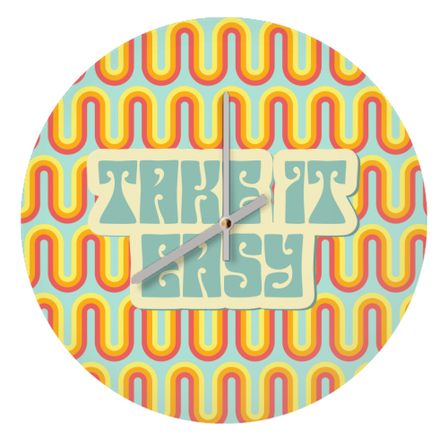 TAKE IT EASY - quirky wall clock by Giddy Kipper