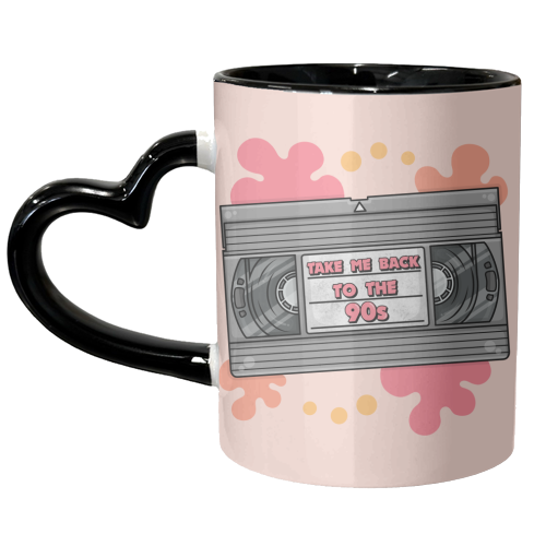 Take Me Back to the 90s! - VHS Tape - unique mug by Amy Farmer