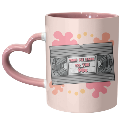 Take Me Back to the 90s! - VHS Tape - unique mug by Amy Farmer