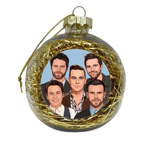 Take That Icons - xmas bauble by DOLLY WOLFE