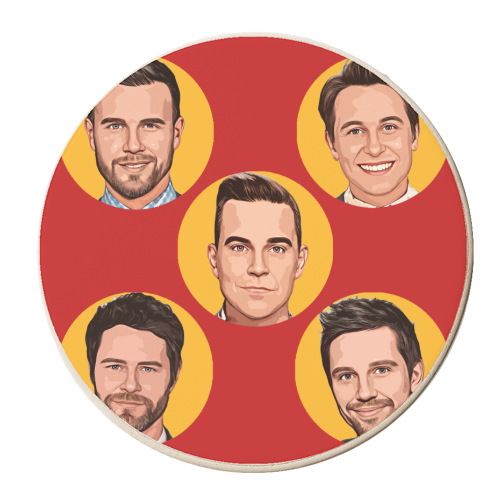 Take That Red and Yellow - personalised beer coaster by DOLLY WOLFE