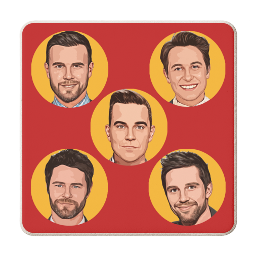 Take That Red and Yellow - personalised beer coaster by DOLLY WOLFE