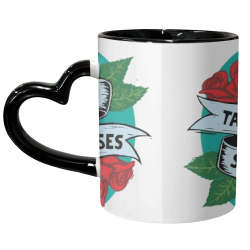 Take the Time to Smell the Roses - unique mug by Vicky Day