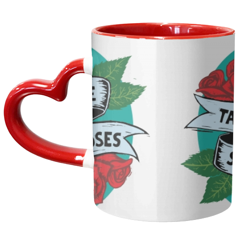 Take the Time to Smell the Roses - unique mug by Vicky Day