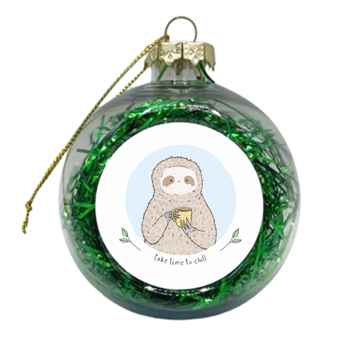Take time to chill - xmas bauble by Ellie Bednall