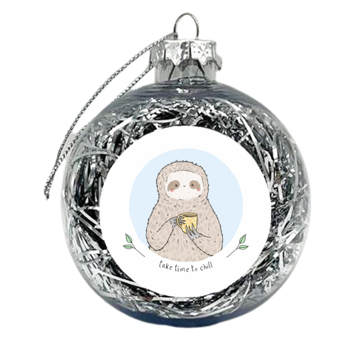 Take time to chill - xmas bauble by Ellie Bednall