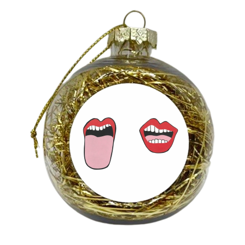 Talk to Me - xmas bauble by Yazmin Brooks