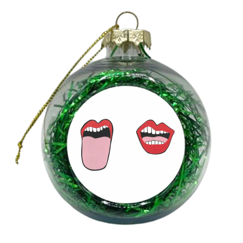 Talk to Me - xmas bauble by Yazmin Brooks