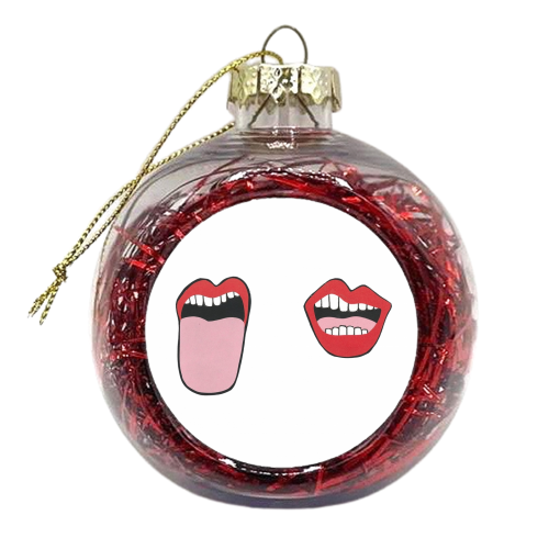 Talk to Me - xmas bauble by Yazmin Brooks