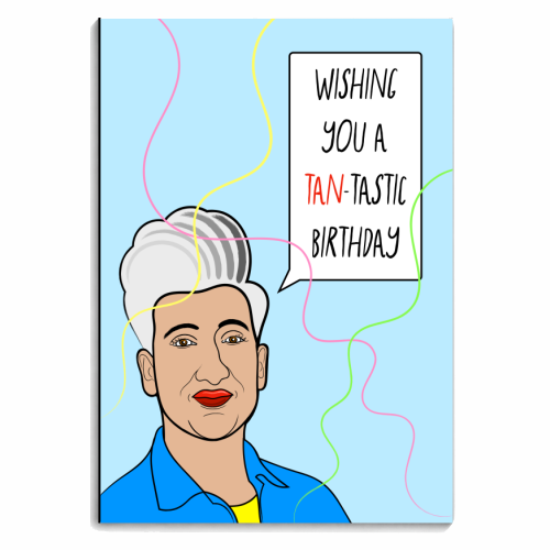 Tan-tastic Birthday Greeting - personalised A4, A5, A6 notebook by Adam Regester
