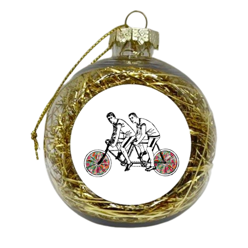 Tandem Bike - xmas bauble by The 13 Prints