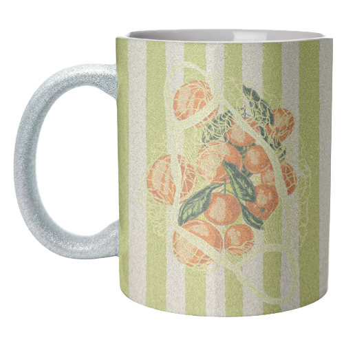 Tangerines in Mesh Bag – Citrus Pop Delight - unique mug by EZbie