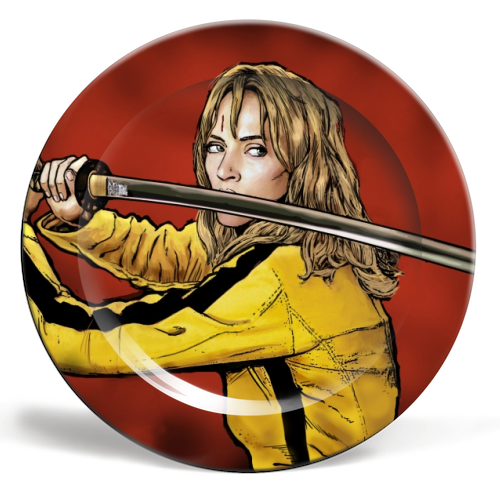 Tarantino: Kill Bill - The Bride - ceramic dinner plate by Dan Avenell