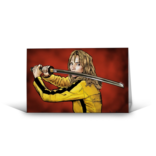 Tarantino: Kill Bill - The Bride - funny greeting card by Dan Avenell