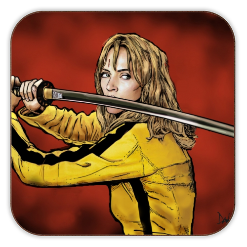 Tarantino: Kill Bill - The Bride - personalised beer coaster by Dan Avenell