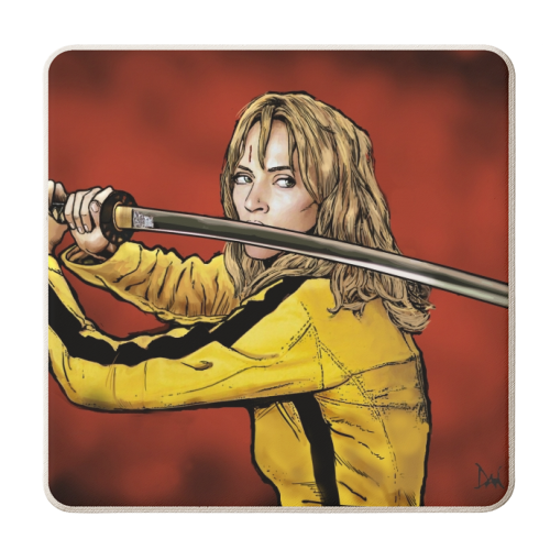 Tarantino: Kill Bill - The Bride - personalised beer coaster by Dan Avenell