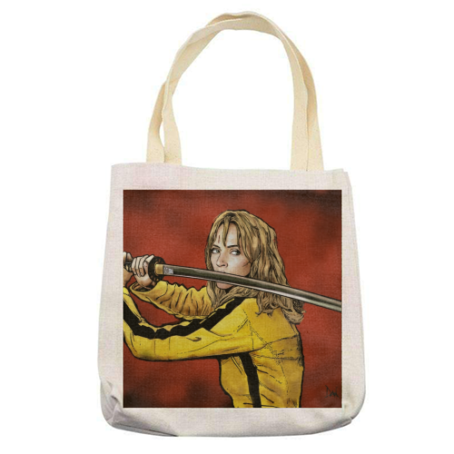 Tarantino: Kill Bill - The Bride - printed canvas tote bag by Dan Avenell