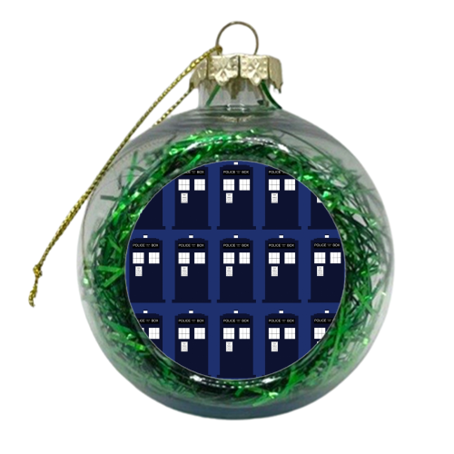 TARDIS Repeat - xmas bauble by Catrina Chambers