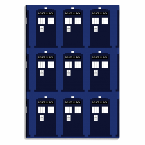 TARDIS Repeat - personalised A4, A5, A6 notebook by Catrina Chambers