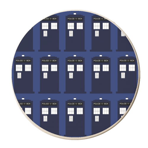 TARDIS Repeat - personalised beer coaster by Catrina Chambers