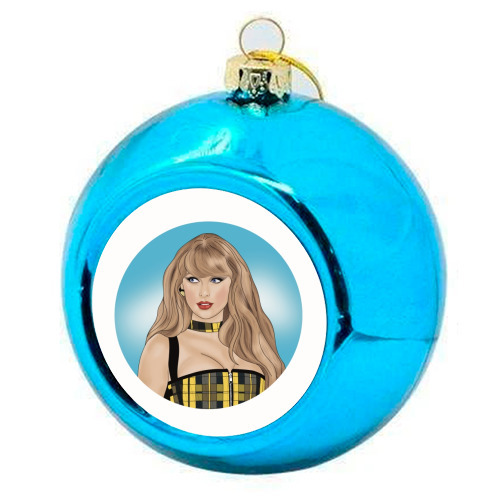 Tartan Tay Print - colourful christmas bauble by Drawings by Firefly